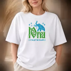 Футболка с вышивкой «Югра — Радужный»